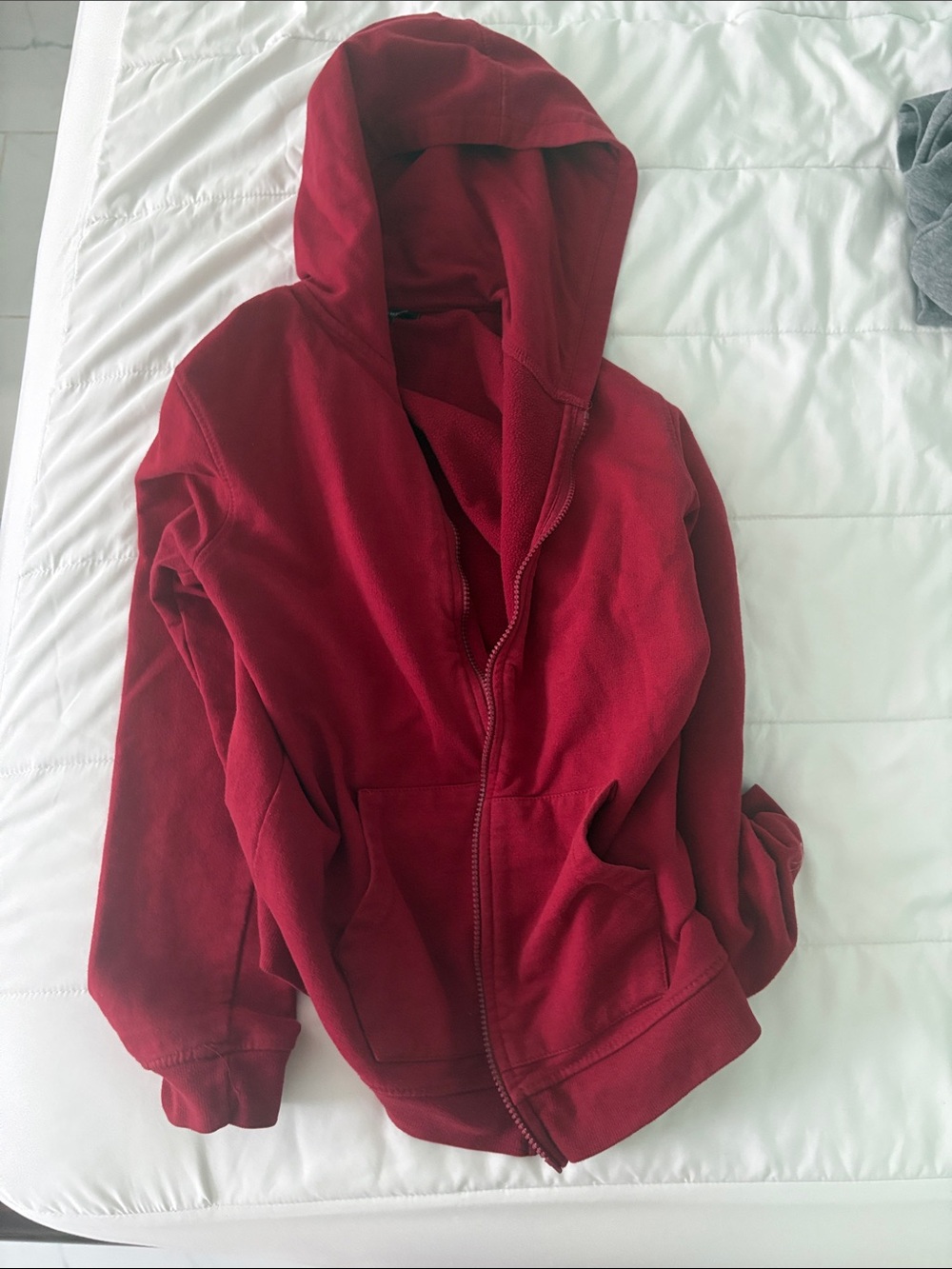 True Religion Deep Red Zip Hoodie